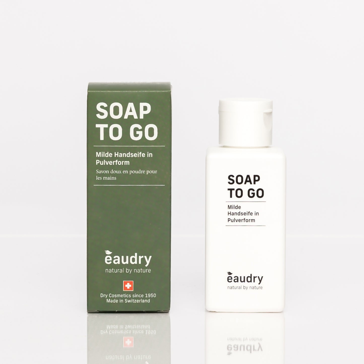 Soap to go, milde Handseife in Pulverform