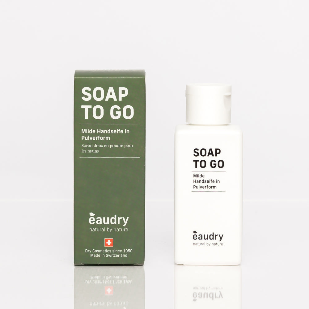 Soap to go, milde Handseife in Pulverform